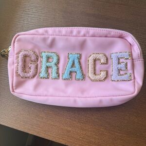 Stoney Clover Lane Flamingo Small Pouch - Customized GRACE